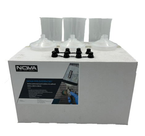 NOVA FPS SYSTEM SET - Zestaw jednorazowych kubków do aplikacji lakieru