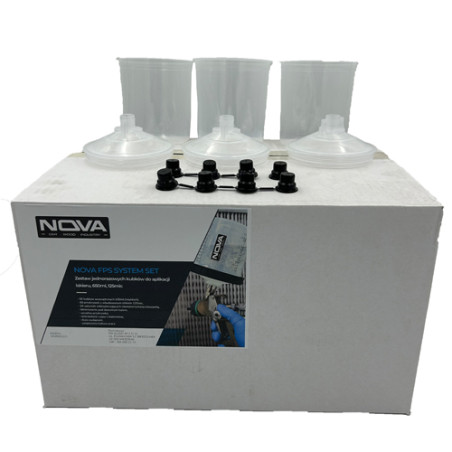 NOVA FPS SYSTEM SET - Zestaw jednorazowych kubków do aplikacji lakieru