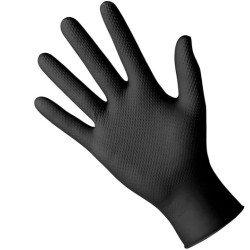 NOVA ULTIMATE RN PRO GRIP - Jednorazowe rękawice nitrylowe, czarne,
