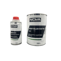NOVA BODY FILLER FAST HS 4:1 - Podkład akrylowy wypełniający, szybki + utwardzacz, 1.0L (biały)