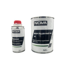 NOVA BODY FILLER FAST HS 4:1 - Podkład akrylowy wypełniający, szybki + utwardzacz, 1.0L (biały)