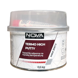 NOVA TERMO HIGH PUTTY - Szpachla odporna na wysoką temperaturę + utwardzacz, 0.5kg (szary)