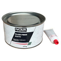 NOVA GLASS FIBER PUTTY - Szpachla z włóknem szklanym + utwardzacz, 1.8kg (zielonoszary) 3