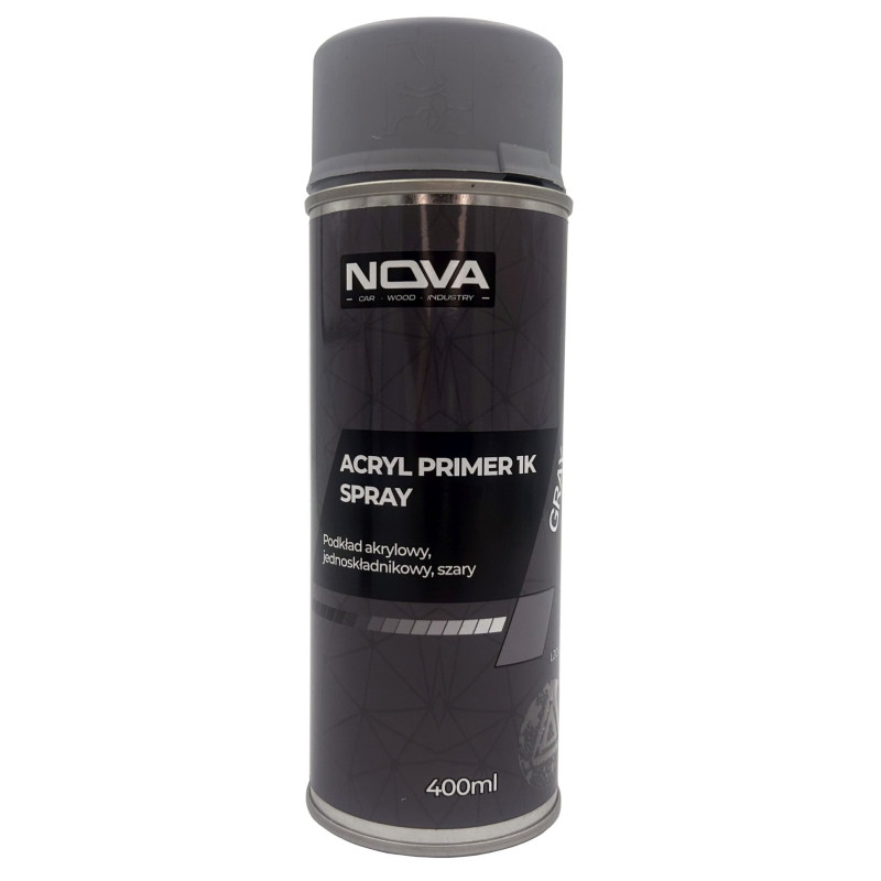 NOVA ACRYL PRIMER 1K SPRAY - Podkład akrylowy, jednoskładnikowy, szary, 400ml