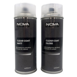 NOVA CLEAR COAT - Lakier bezbarwny akrylowy w aerozolu 1K, 400ml (matowy/połysk)