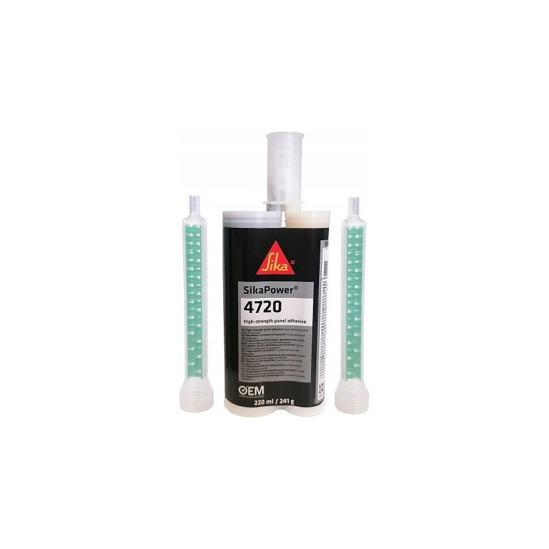 SikaPower 4720 Klej montażowy dwuskładnikowy wysokowytrzymały A + B  czarny 220ml