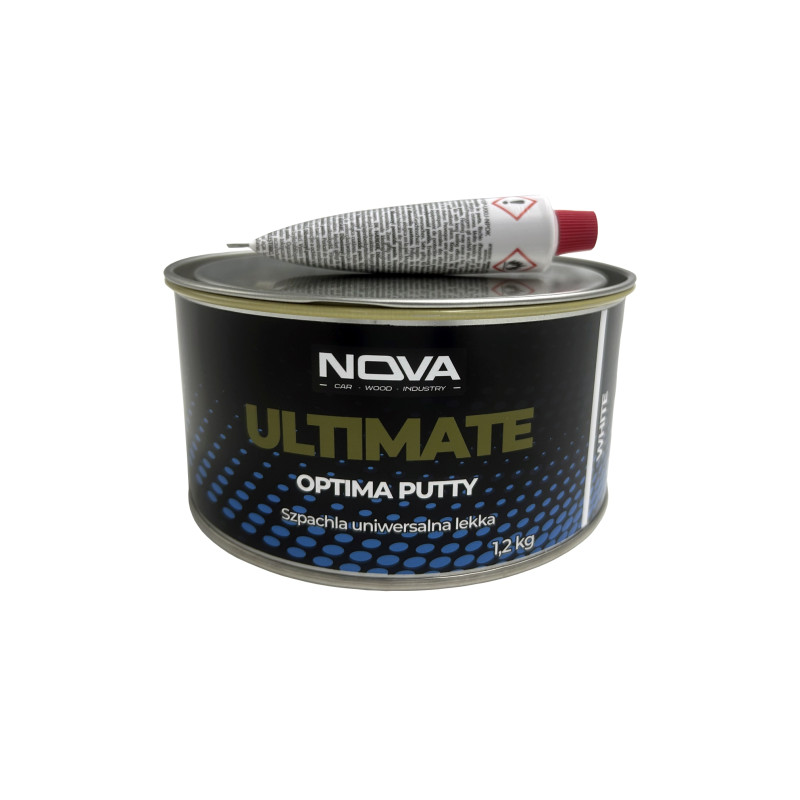 NOVA ULTIMATE OPTIMA PUTTY - Szpachla uniwersalna lekka + utwardzacz, 1.2kg, (biała)