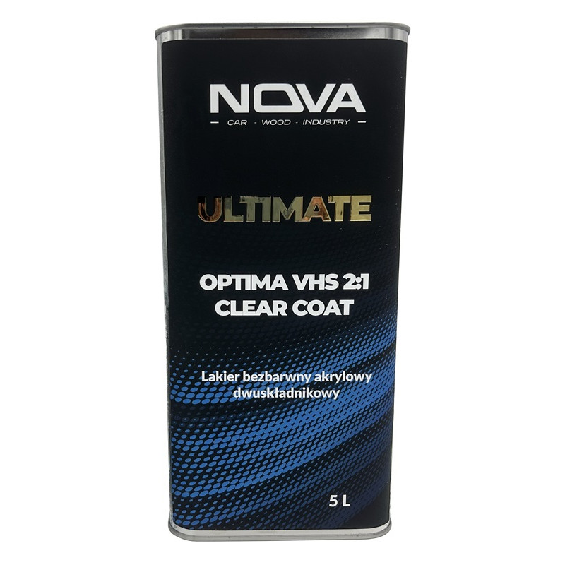 NOVA ULTIMATE OPTIMA VHS 2:1 CLEAR COAT - Lakier bezbarwny akrylowy dwuskładnikowy