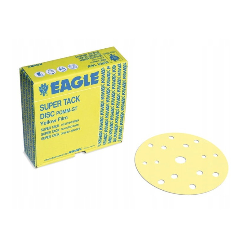 KOVAX YELLOW FILM - Krążek ścierny na rzep, 152mm, 15 otworów