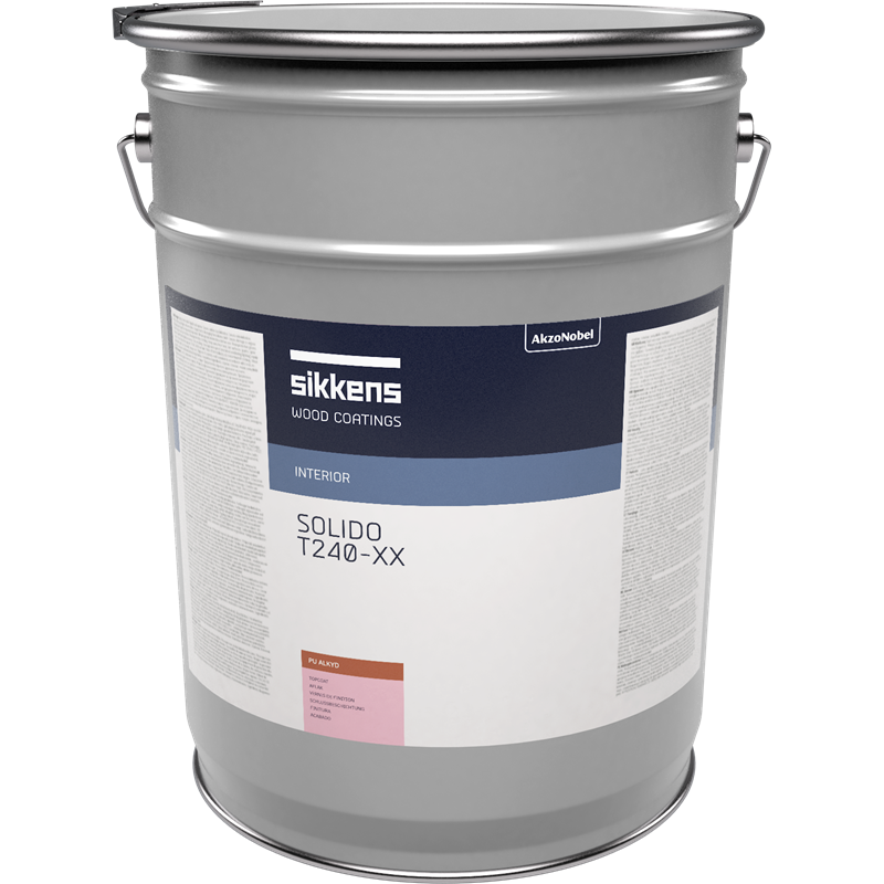 SIKKENS PU SOLIDO T240-90 - dwuskładnikowy lakier nawierzchniowy wysoki połysk (bezbarwny) 20L