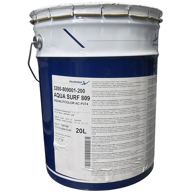 Sikkens WB 809 AqualitColor AC-P374   - jednoskładnikowy wodorozcieńczalny podkład pigmentowany 20L